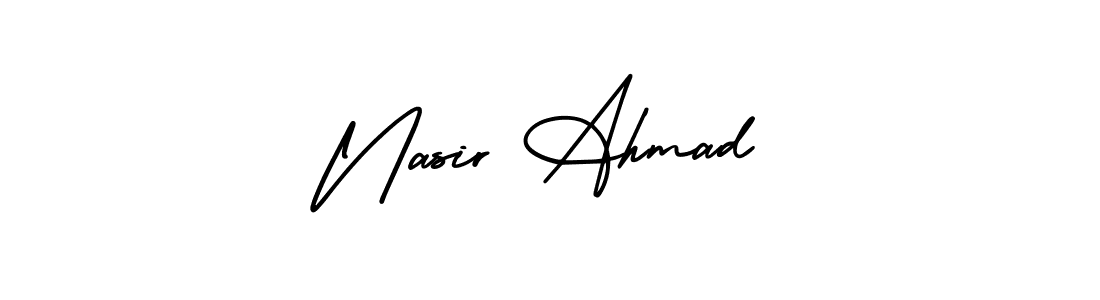 Make a short Nasir Ahmad signature style. Manage your documents anywhere anytime using AmerikaSignatureDemo-Regular. Create and add eSignatures, submit forms, share and send files easily. Nasir Ahmad signature style 3 images and pictures png