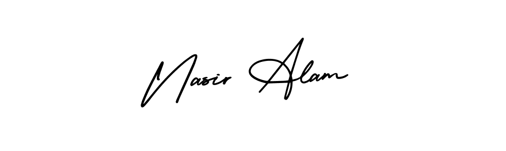 Nasir Alam stylish signature style. Best Handwritten Sign (AmerikaSignatureDemo-Regular) for my name. Handwritten Signature Collection Ideas for my name Nasir Alam. Nasir Alam signature style 3 images and pictures png