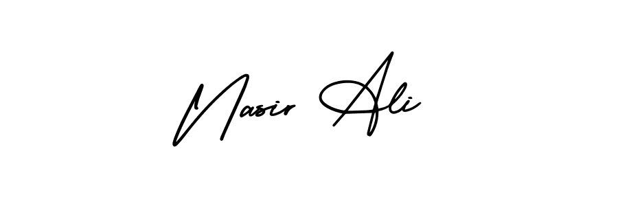 Use a signature maker to create a handwritten signature online. With this signature software, you can design (AmerikaSignatureDemo-Regular) your own signature for name Nasir Ali. Nasir Ali signature style 3 images and pictures png