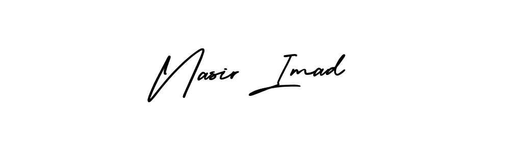 if you are searching for the best signature style for your name Nasir Imad. so please give up your signature search. here we have designed multiple signature styles  using AmerikaSignatureDemo-Regular. Nasir Imad signature style 3 images and pictures png