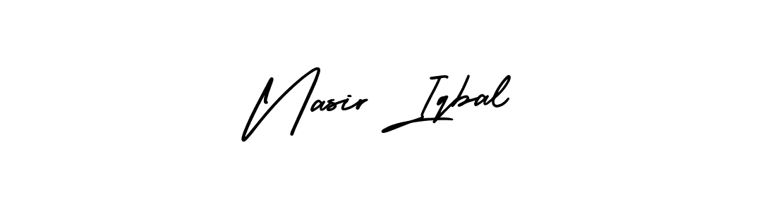 How to make Nasir Iqbal name signature. Use AmerikaSignatureDemo-Regular style for creating short signs online. This is the latest handwritten sign. Nasir Iqbal signature style 3 images and pictures png