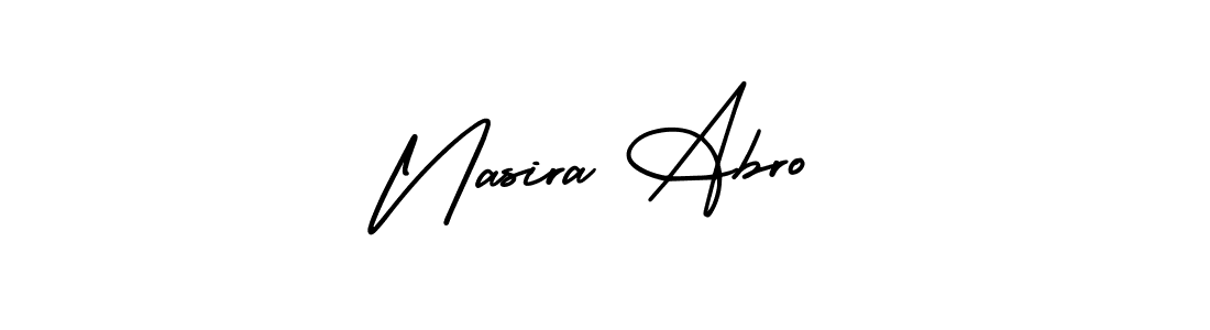 It looks lik you need a new signature style for name Nasira Abro. Design unique handwritten (AmerikaSignatureDemo-Regular) signature with our free signature maker in just a few clicks. Nasira Abro signature style 3 images and pictures png