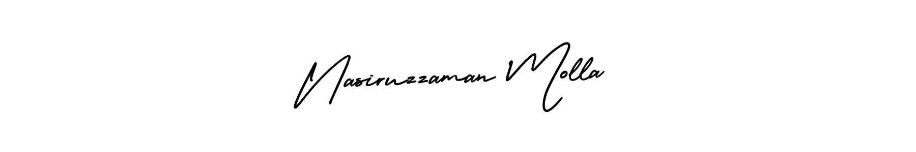 Design your own signature with our free online signature maker. With this signature software, you can create a handwritten (AmerikaSignatureDemo-Regular) signature for name Nasiruzzaman Molla. Nasiruzzaman Molla signature style 3 images and pictures png