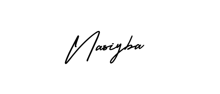 Create a beautiful signature design for name Nasiyba. With this signature (AmerikaSignatureDemo-Regular) fonts, you can make a handwritten signature for free. Nasiyba signature style 3 images and pictures png