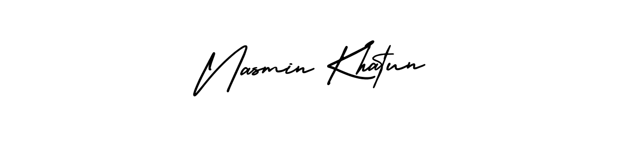 Nasmin Khatun stylish signature style. Best Handwritten Sign (AmerikaSignatureDemo-Regular) for my name. Handwritten Signature Collection Ideas for my name Nasmin Khatun. Nasmin Khatun signature style 3 images and pictures png