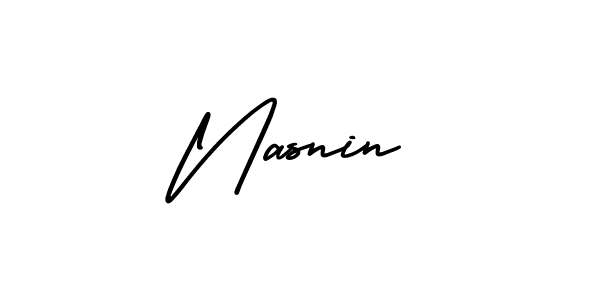 Make a beautiful signature design for name Nasnin. Use this online signature maker to create a handwritten signature for free. Nasnin signature style 3 images and pictures png
