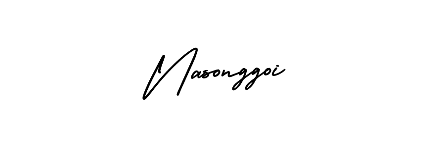 Nasonggoi stylish signature style. Best Handwritten Sign (AmerikaSignatureDemo-Regular) for my name. Handwritten Signature Collection Ideas for my name Nasonggoi. Nasonggoi signature style 3 images and pictures png