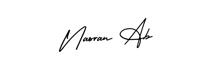 See photos of Nasran Ab official signature by Spectra . Check more albums & portfolios. Read reviews & check more about AmerikaSignatureDemo-Regular font. Nasran Ab signature style 3 images and pictures png