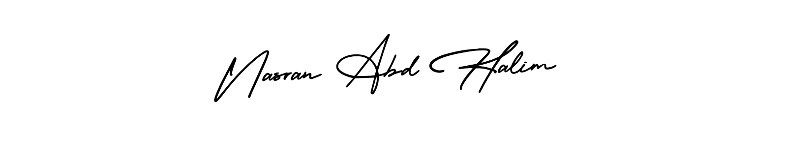 Also You can easily find your signature by using the search form. We will create Nasran Abd Halim name handwritten signature images for you free of cost using AmerikaSignatureDemo-Regular sign style. Nasran Abd Halim signature style 3 images and pictures png