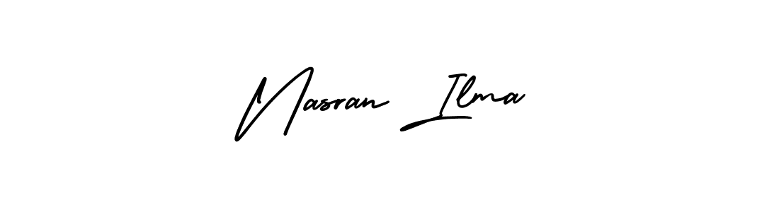 Make a beautiful signature design for name Nasran Ilma. Use this online signature maker to create a handwritten signature for free. Nasran Ilma signature style 3 images and pictures png