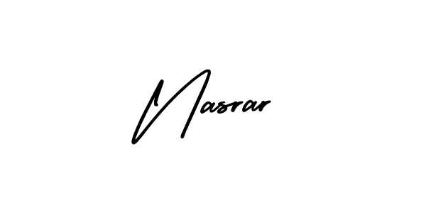 You should practise on your own different ways (AmerikaSignatureDemo-Regular) to write your name (Nasrar) in signature. don't let someone else do it for you. Nasrar signature style 3 images and pictures png