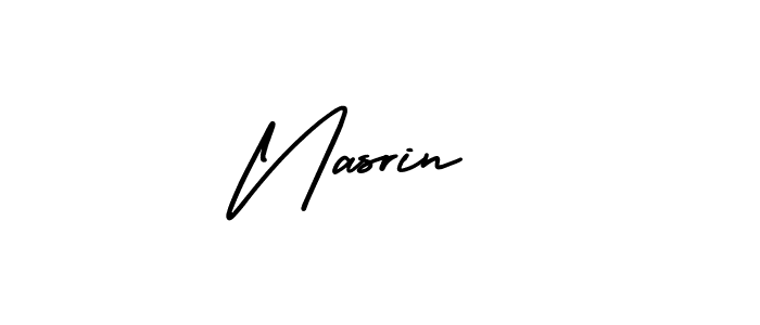 Make a beautiful signature design for name Nasrin . With this signature (AmerikaSignatureDemo-Regular) style, you can create a handwritten signature for free. Nasrin  signature style 3 images and pictures png