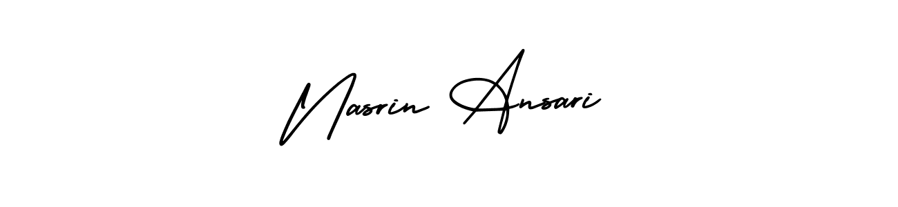 How to make Nasrin Ansari signature? AmerikaSignatureDemo-Regular is a professional autograph style. Create handwritten signature for Nasrin Ansari name. Nasrin Ansari signature style 3 images and pictures png