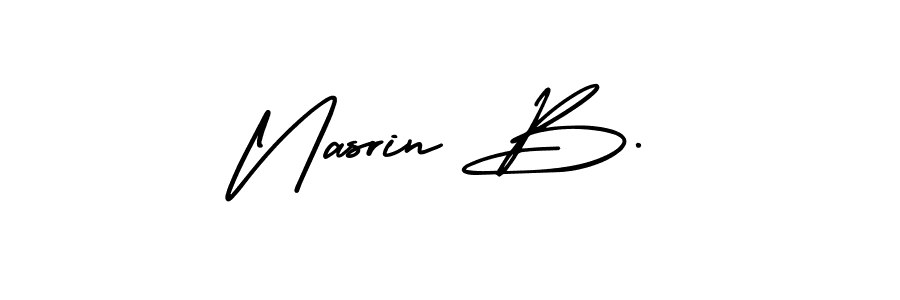 How to Draw Nasrin B. signature style? AmerikaSignatureDemo-Regular is a latest design signature styles for name Nasrin B.. Nasrin B. signature style 3 images and pictures png