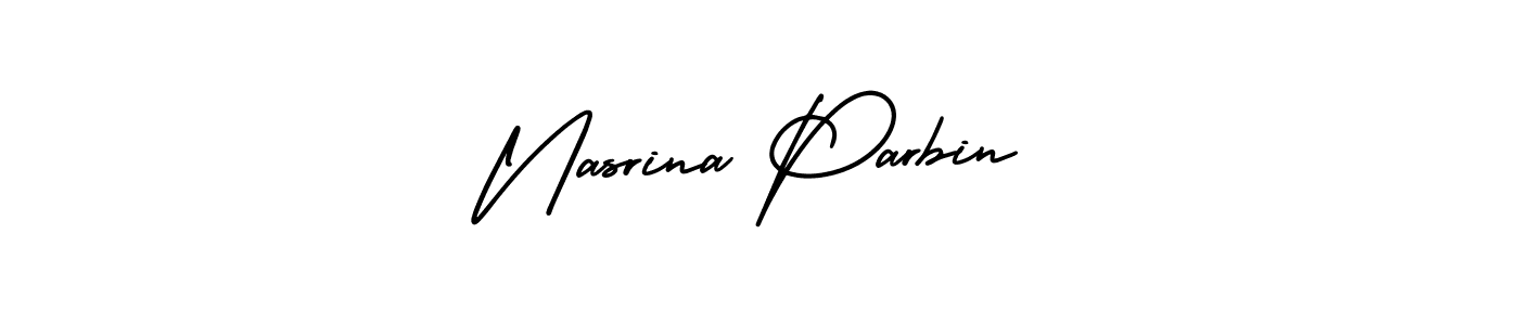 Also You can easily find your signature by using the search form. We will create Nasrina Parbin name handwritten signature images for you free of cost using AmerikaSignatureDemo-Regular sign style. Nasrina Parbin signature style 3 images and pictures png