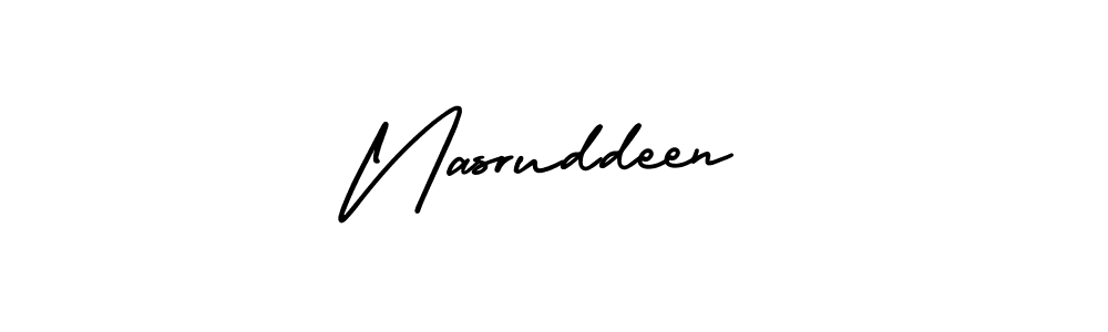 Nasruddeen stylish signature style. Best Handwritten Sign (AmerikaSignatureDemo-Regular) for my name. Handwritten Signature Collection Ideas for my name Nasruddeen. Nasruddeen signature style 3 images and pictures png