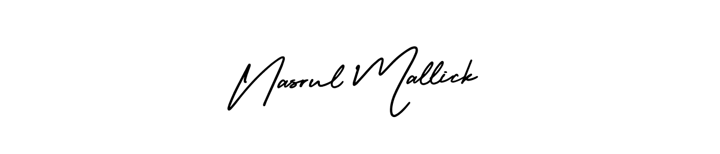 Create a beautiful signature design for name Nasrul Mallick. With this signature (AmerikaSignatureDemo-Regular) fonts, you can make a handwritten signature for free. Nasrul Mallick signature style 3 images and pictures png