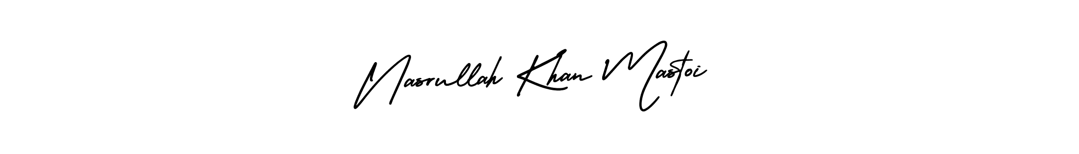 Nasrullah Khan Mastoi stylish signature style. Best Handwritten Sign (AmerikaSignatureDemo-Regular) for my name. Handwritten Signature Collection Ideas for my name Nasrullah Khan Mastoi. Nasrullah Khan Mastoi signature style 3 images and pictures png