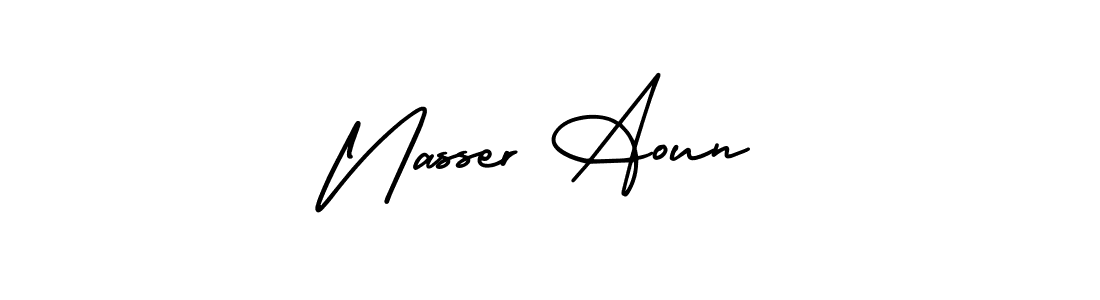 How to Draw Nasser Aoun signature style? AmerikaSignatureDemo-Regular is a latest design signature styles for name Nasser Aoun. Nasser Aoun signature style 3 images and pictures png