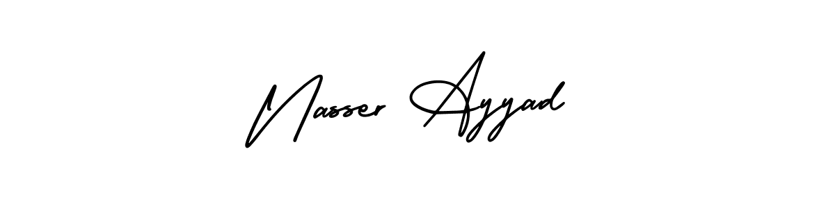 Similarly AmerikaSignatureDemo-Regular is the best handwritten signature design. Signature creator online .You can use it as an online autograph creator for name Nasser Ayyad. Nasser Ayyad signature style 3 images and pictures png