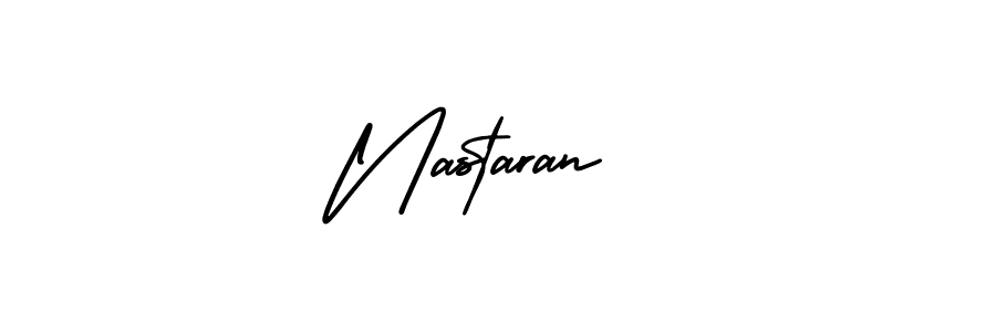 You should practise on your own different ways (AmerikaSignatureDemo-Regular) to write your name (Nastaran ) in signature. don't let someone else do it for you. Nastaran  signature style 3 images and pictures png