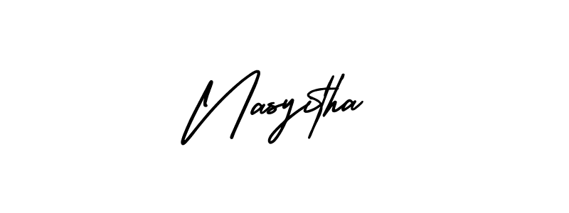 You can use this online signature creator to create a handwritten signature for the name Nasyitha. This is the best online autograph maker. Nasyitha signature style 3 images and pictures png