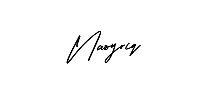 Nasyriq stylish signature style. Best Handwritten Sign (AmerikaSignatureDemo-Regular) for my name. Handwritten Signature Collection Ideas for my name Nasyriq. Nasyriq signature style 3 images and pictures png