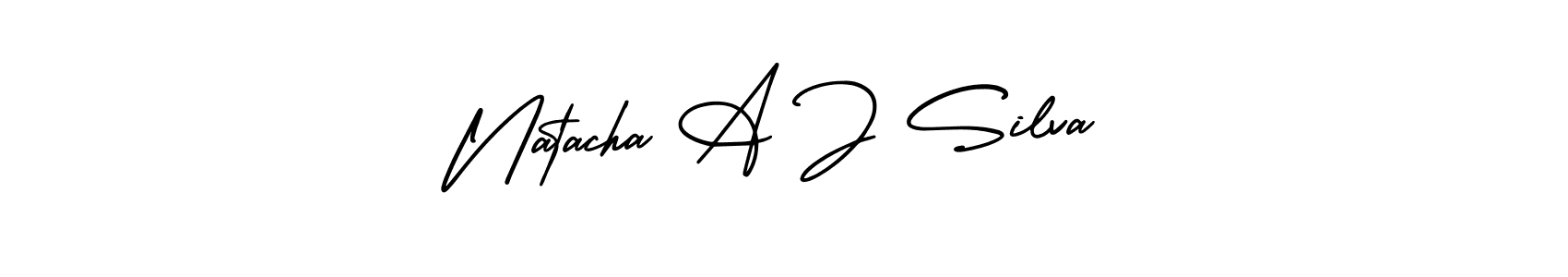 How to Draw Natacha A J Silva signature style? AmerikaSignatureDemo-Regular is a latest design signature styles for name Natacha A J Silva. Natacha A J Silva signature style 3 images and pictures png