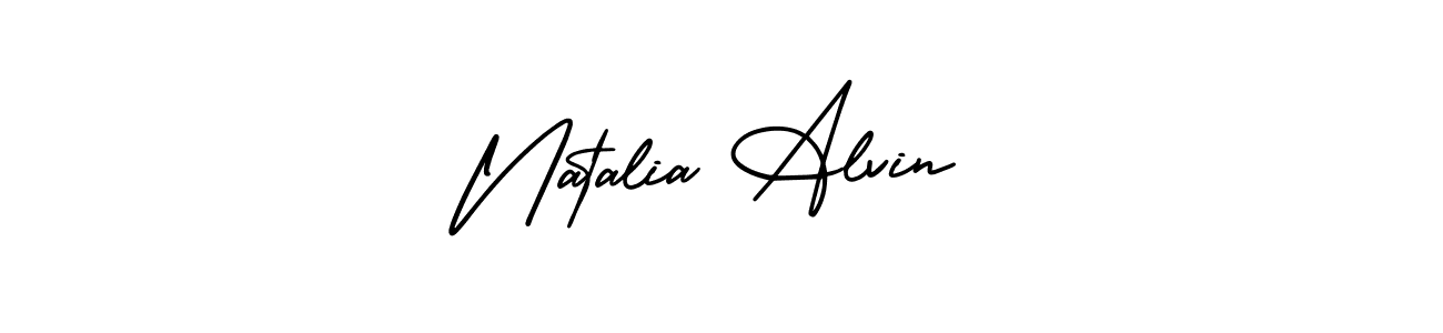 Similarly AmerikaSignatureDemo-Regular is the best handwritten signature design. Signature creator online .You can use it as an online autograph creator for name Natalia Alvin. Natalia Alvin signature style 3 images and pictures png