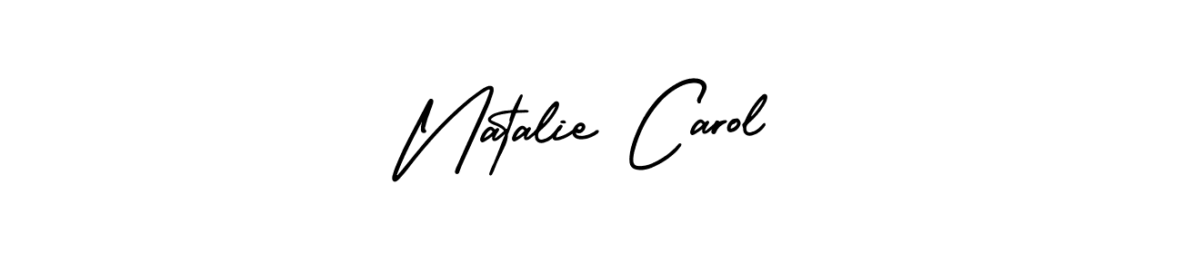 How to Draw Natalie Carol signature style? AmerikaSignatureDemo-Regular is a latest design signature styles for name Natalie Carol. Natalie Carol signature style 3 images and pictures png