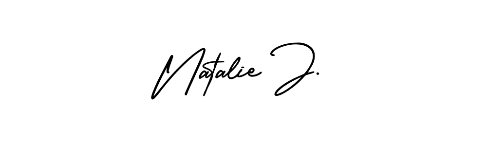 Similarly AmerikaSignatureDemo-Regular is the best handwritten signature design. Signature creator online .You can use it as an online autograph creator for name Natalie J.. Natalie J. signature style 3 images and pictures png