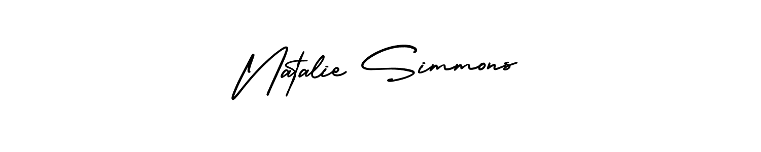 How to make Natalie Simmons name signature. Use AmerikaSignatureDemo-Regular style for creating short signs online. This is the latest handwritten sign. Natalie Simmons signature style 3 images and pictures png