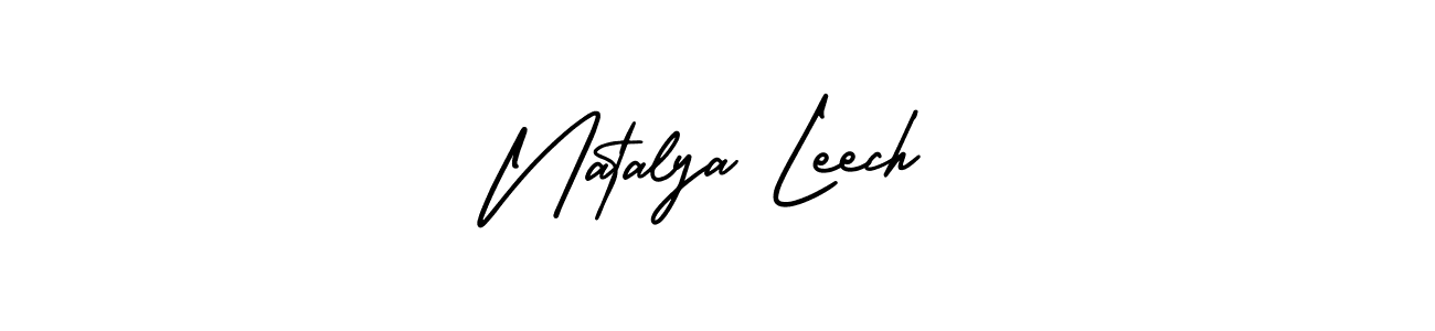 Make a beautiful signature design for name Natalya Leech. With this signature (AmerikaSignatureDemo-Regular) style, you can create a handwritten signature for free. Natalya Leech signature style 3 images and pictures png