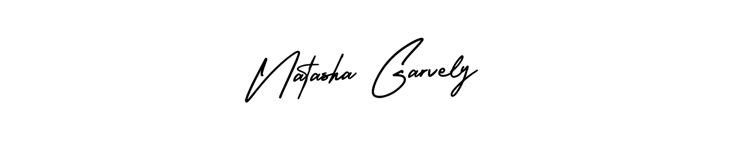 How to make Natasha Garvely name signature. Use AmerikaSignatureDemo-Regular style for creating short signs online. This is the latest handwritten sign. Natasha Garvely signature style 3 images and pictures png