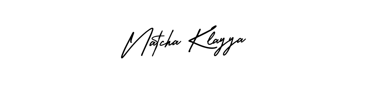 This is the best signature style for the Natcha Klayya name. Also you like these signature font (AmerikaSignatureDemo-Regular). Mix name signature. Natcha Klayya signature style 3 images and pictures png