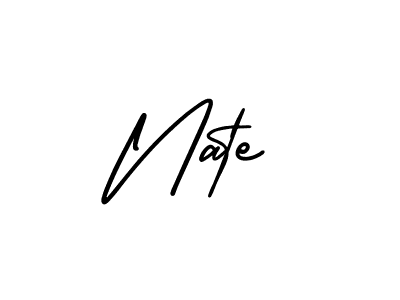 How to make Nate signature? AmerikaSignatureDemo-Regular is a professional autograph style. Create handwritten signature for Nate name. Nate signature style 3 images and pictures png