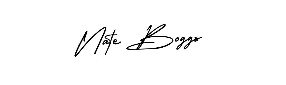 You should practise on your own different ways (AmerikaSignatureDemo-Regular) to write your name (Nate Boggs) in signature. don't let someone else do it for you. Nate Boggs signature style 3 images and pictures png