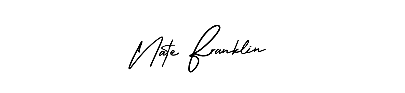 if you are searching for the best signature style for your name Nate Franklin. so please give up your signature search. here we have designed multiple signature styles  using AmerikaSignatureDemo-Regular. Nate Franklin signature style 3 images and pictures png