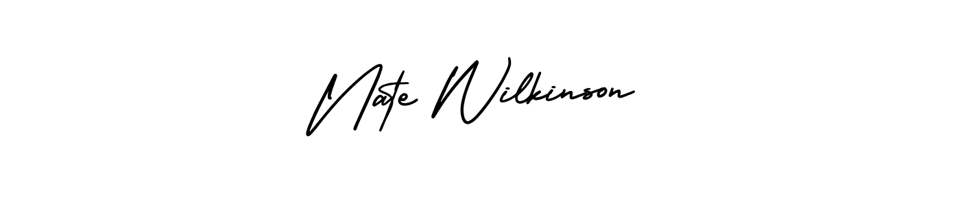 AmerikaSignatureDemo-Regular is a professional signature style that is perfect for those who want to add a touch of class to their signature. It is also a great choice for those who want to make their signature more unique. Get Nate Wilkinson name to fancy signature for free. Nate Wilkinson signature style 3 images and pictures png