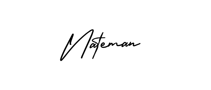 How to make Nateman name signature. Use AmerikaSignatureDemo-Regular style for creating short signs online. This is the latest handwritten sign. Nateman signature style 3 images and pictures png