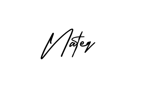 Check out images of Autograph of Nateq name. Actor Nateq Signature Style. AmerikaSignatureDemo-Regular is a professional sign style online. Nateq signature style 3 images and pictures png