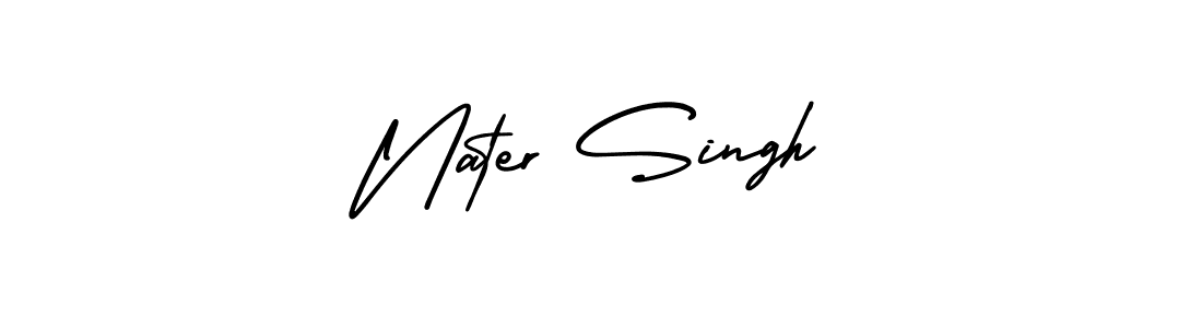 Nater Singh stylish signature style. Best Handwritten Sign (AmerikaSignatureDemo-Regular) for my name. Handwritten Signature Collection Ideas for my name Nater Singh. Nater Singh signature style 3 images and pictures png