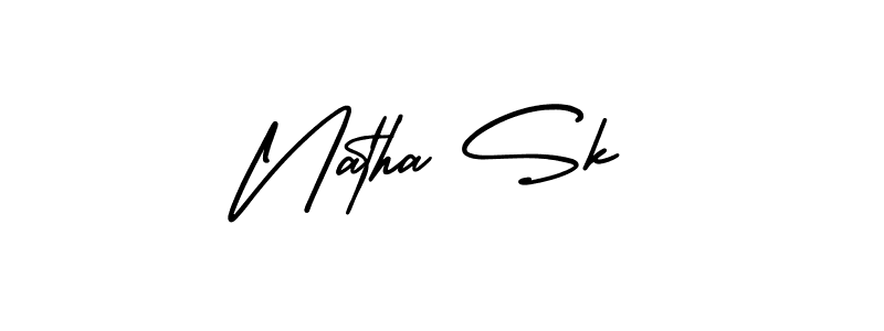 Make a beautiful signature design for name Natha Sk. Use this online signature maker to create a handwritten signature for free. Natha Sk signature style 3 images and pictures png