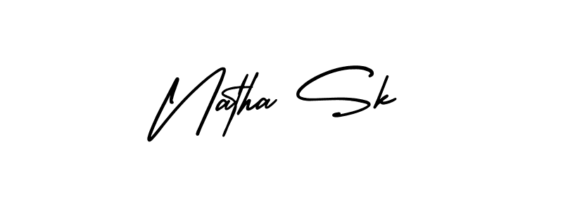 Make a beautiful signature design for name Natha Sk. Use this online signature maker to create a handwritten signature for free. Natha Sk signature style 3 images and pictures png