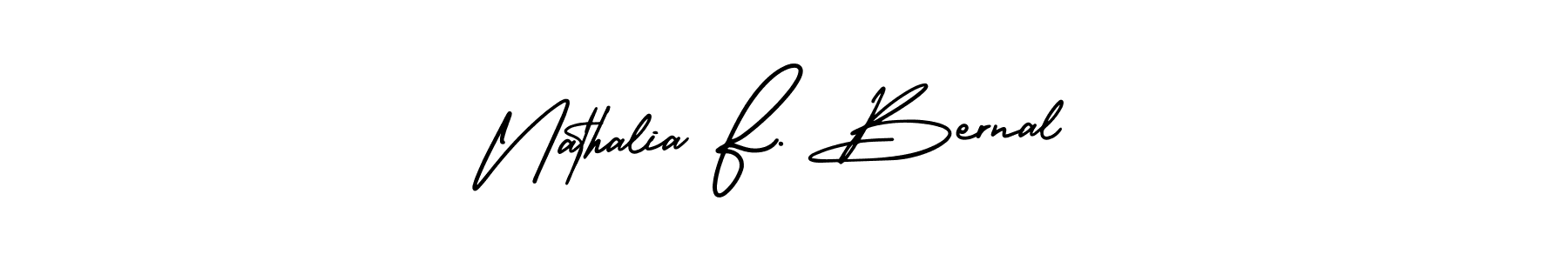 Make a beautiful signature design for name Nathalia F. Bernal. With this signature (AmerikaSignatureDemo-Regular) style, you can create a handwritten signature for free. Nathalia F. Bernal signature style 3 images and pictures png