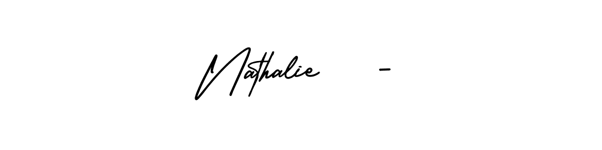 Check out images of Autograph of Nathalie   - name. Actor Nathalie   - Signature Style. AmerikaSignatureDemo-Regular is a professional sign style online. Nathalie   - signature style 3 images and pictures png