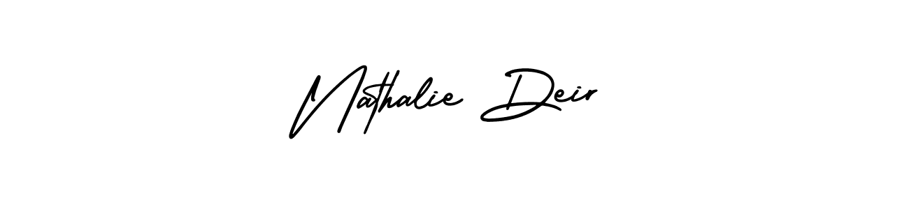 Make a short Nathalie Deir signature style. Manage your documents anywhere anytime using AmerikaSignatureDemo-Regular. Create and add eSignatures, submit forms, share and send files easily. Nathalie Deir signature style 3 images and pictures png