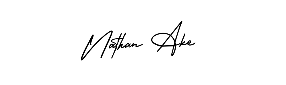 Best and Professional Signature Style for Nathan Ake. AmerikaSignatureDemo-Regular Best Signature Style Collection. Nathan Ake signature style 3 images and pictures png