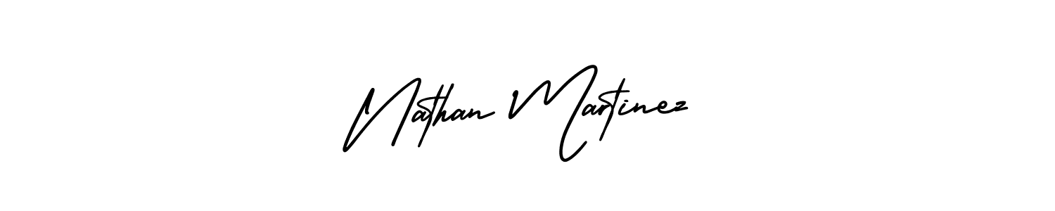 Create a beautiful signature design for name Nathan Martinez. With this signature (AmerikaSignatureDemo-Regular) fonts, you can make a handwritten signature for free. Nathan Martinez signature style 3 images and pictures png