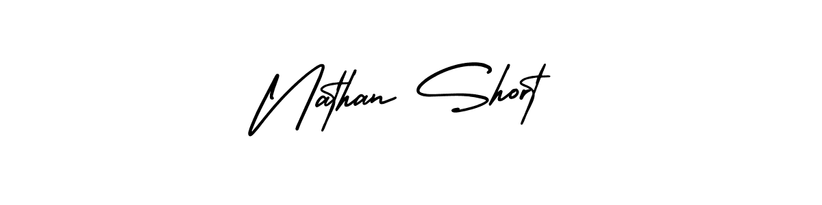 Create a beautiful signature design for name Nathan Short. With this signature (AmerikaSignatureDemo-Regular) fonts, you can make a handwritten signature for free. Nathan Short signature style 3 images and pictures png